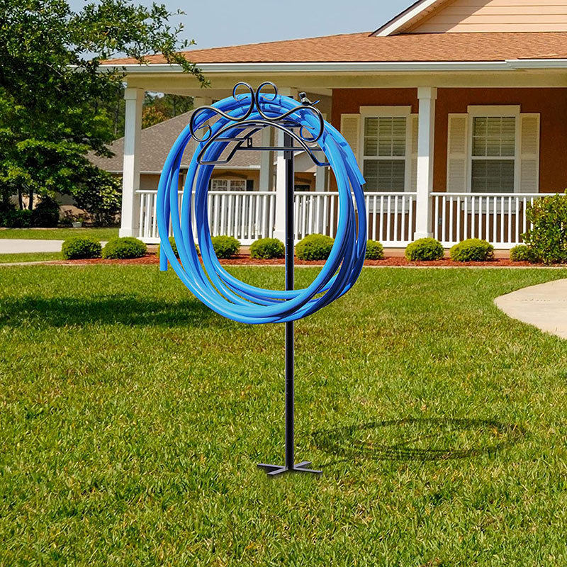 花园软管支架金属可拆卸水管软管支架软管挂架立式花园软管存储架