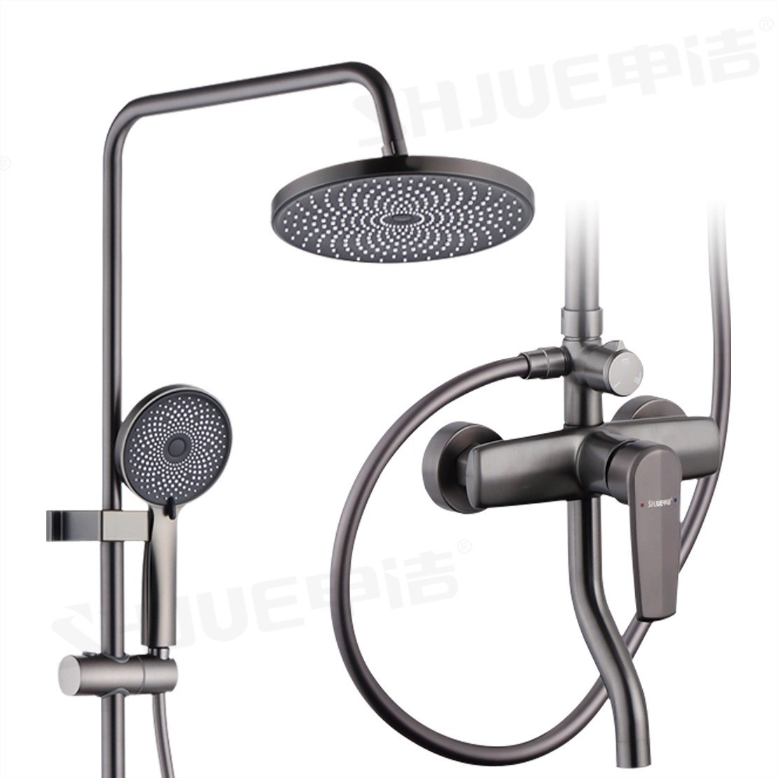 Mayorista simple bronce moderno cuatro series ducha de ducha de ducha de baño presurizado casero ducha de ducha de ducha de un conjunto completo