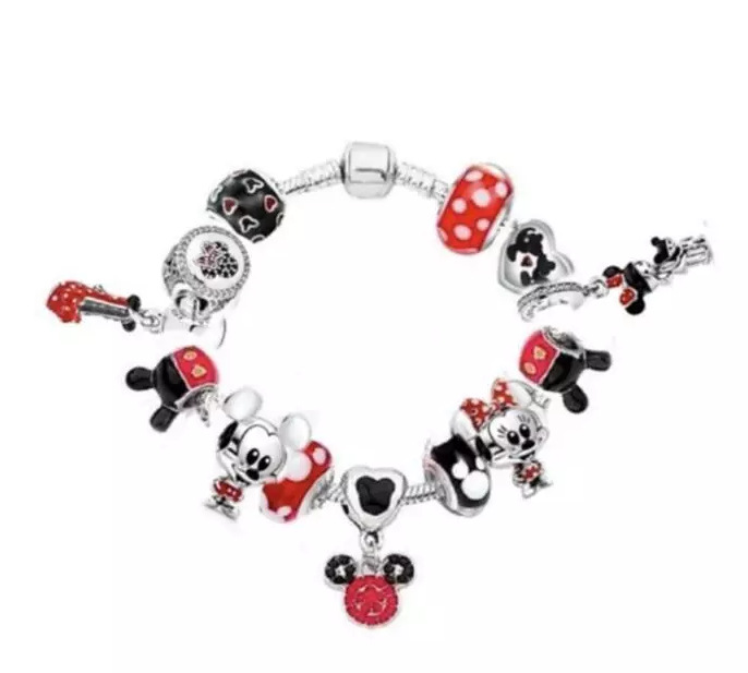Panjia Diy de dibujos animados con cuentas encanto pulsera transfronteriza suministro directo de fábrica al por mayor Mickey Mouse pulsera