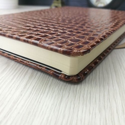 Customized Cross-border Foreign Trade Crocodile Pattern Notebooks with Strap Bands, PU Elastic Band Leather-Faced Rubber Band Notebooks