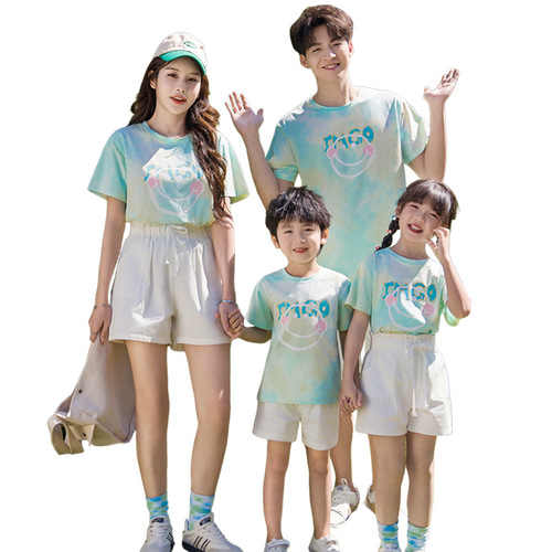 2024 Mother and Daughter/Mother and Son Matching Outfits Summer Casual Beach Wear Family of Three Summer Fashion T-Shirts