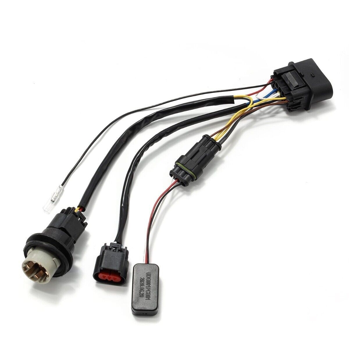 The projector headlights to the car taillight conversion wire bundle…