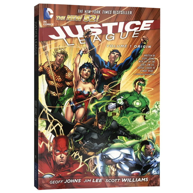 Justice League Volume 1 Origin english original Justice League Vol. 1 Origin New 52 superhero comics American DC Comics company Jeff Jones English version imported original English book