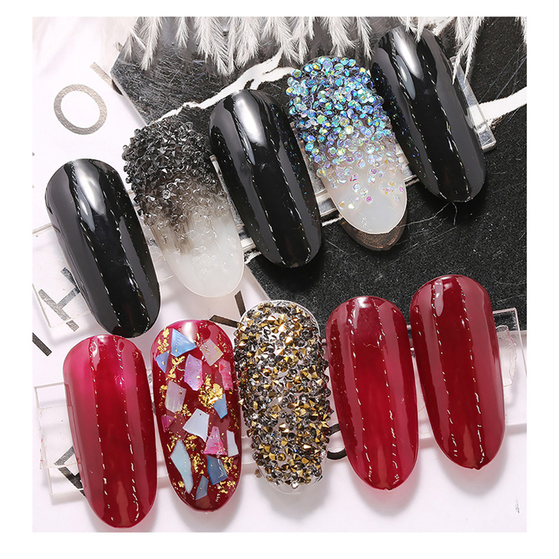 Exclusiva transfronteriza para arte de uñas, micro-diamantes, fantasía, cuentas de mago, uñas, perlas adhesivas, microperlas transparentes, micro-diamantes, botellas en stock