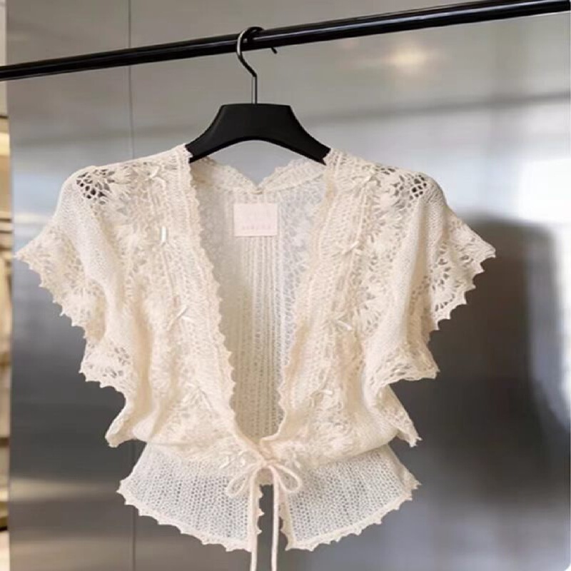 2026 Spring/Summer High-End French-Style Chic Unique Beautiful Fashionable Elegant Champagne Color Cardigan Top for Women
