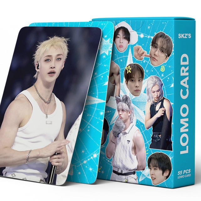 Cadena total de gran cantidad de nuevos productos en stock 55 tarjetas de álbum SKMyBreath KPOP estrella alrededor de la tarjeta de colección LOMO
