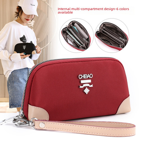 Oxford cloth phone bag, slim wallet for women, casual and fashionable, versatile, nylon makeup bag, wrist bag, trendy handbag