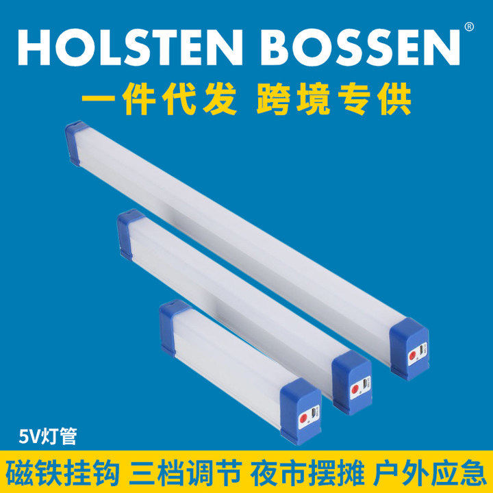 5V便携充电灯管户外露营家用夜摊移动应急灯usb日光灯管USB