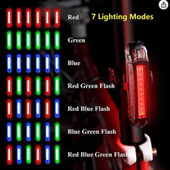 Cross-border bicycle taillight Mountain bike USB charging taillight Single bike warning light LED cycling charging taillight