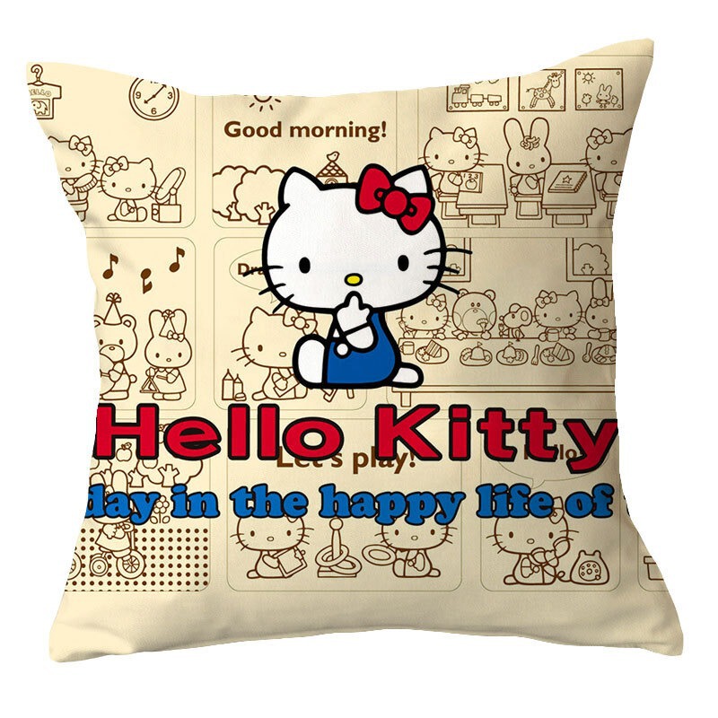 ハローキティ猫漫画アニメピンク抱き枕かわいい少女ホームソファ抱き枕カバークッションカバー|undefined