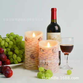 树皮摇摆遥控仿真LED电子蜡烛浪漫婚礼生日婚礼装饰求婚创意灯