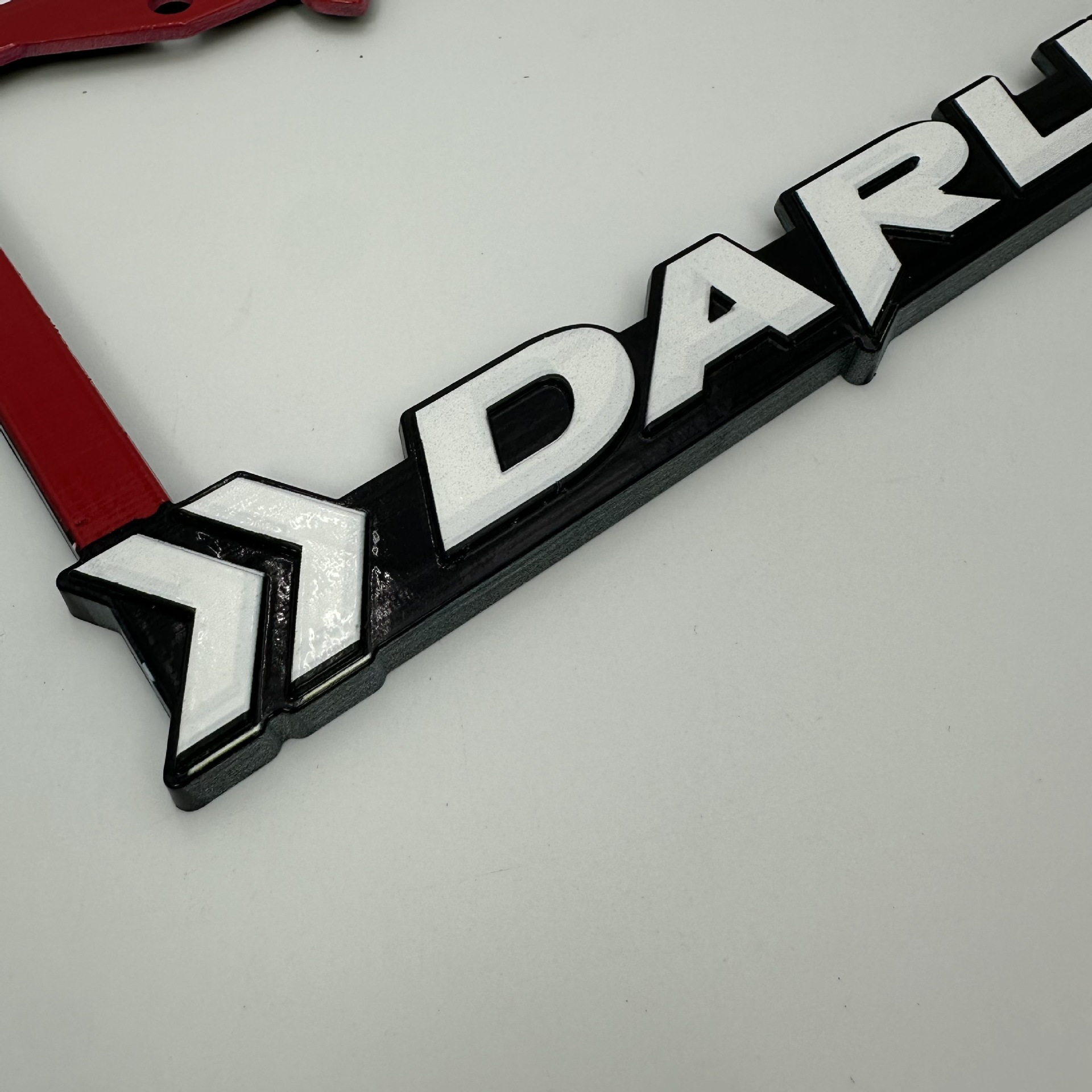 Cross-border personalized US-standard plastic license plate frame, full embossed 3D printed license plate frame, license plate protection frame