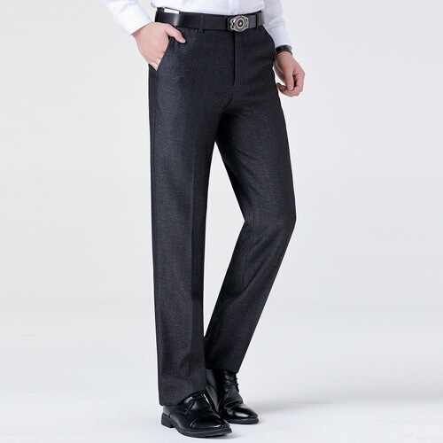 Men's Wool Woolen Pants for Autumn and Winter, Thick, Wrinkle-Resistant, Unisex Straight Leg Pants, Wholesale