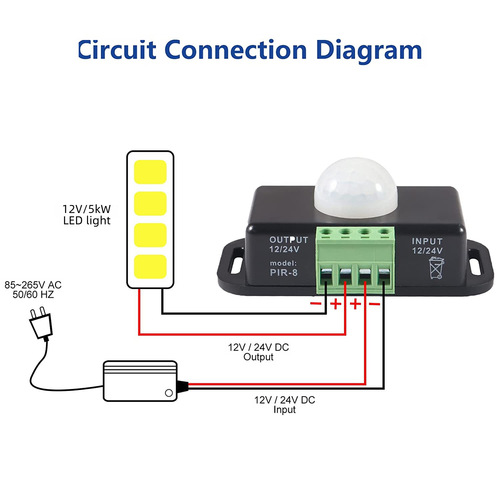 Infrared Human Body Sensor Wide Voltage 12-24V Wardrobe LED Strip Light Infrared Induction Switch