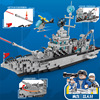 Lele Brothers 8734 military aircraft carrier 112 children's intellectual assembly boys toys