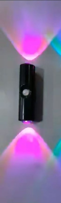 クロスボーダーの新しいインテリジェント人体センサーランプ、パンチフリー磁気雰囲気ランプ、充電式ナイトライト、ダブルキャットアイウォールランプ|undefined