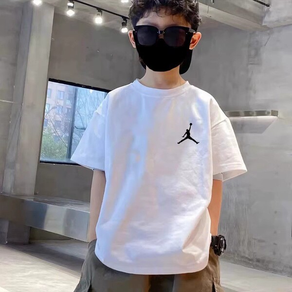 Sports children's fashionable short sleeve T-shirt for boys