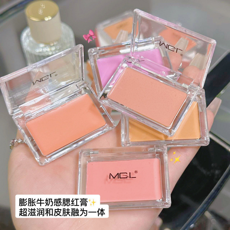 Mgl Cloud Soft Slightly Tipsy Single Color Blush Cream Expanding Color Shrinking Color Mashed Potato Highlighter Brightening Rouge Cream Low Saturation
