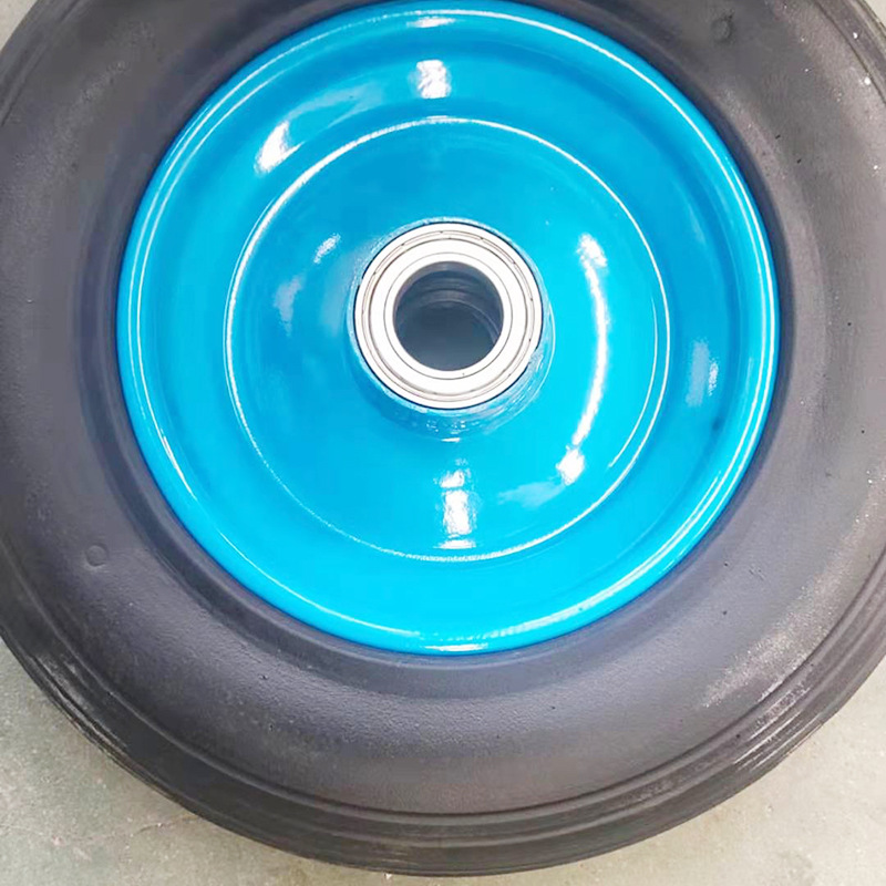 厂家制作销售16寸 400-8胶粉轮 手推车用轮   工具车用轮