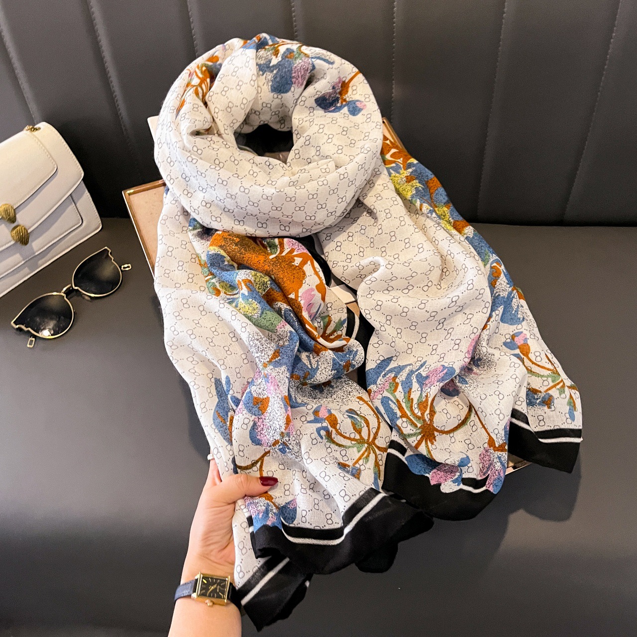 면과 린넨 스카프-46