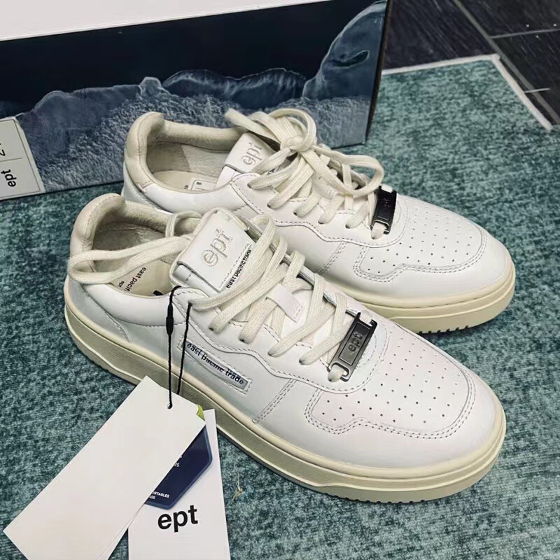 Ept White Sneakers Thick-Soled 2025 New Height-Increasing Casual Retro Women's Shoes Niche Style Korean Sports Sneakers Ept White Sneakers Thick-Soled 2025 New Height-Increasing Casual Retro Women's Shoes Niche Style Korean Sports Sneakers