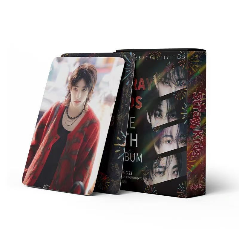 Cadena total, una gran cantidad de stock, 55 hojas de tinta BT SK IVE ATEEZ KPOP, estrellas coreanas alrededor de LOMO