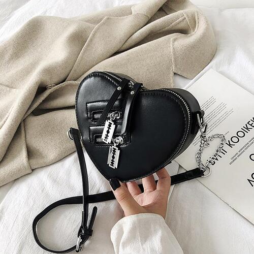 Export new fashionable Valentine's Day love chain PU small shoulder bag Korean style foreign style women's shoulder bag love bag