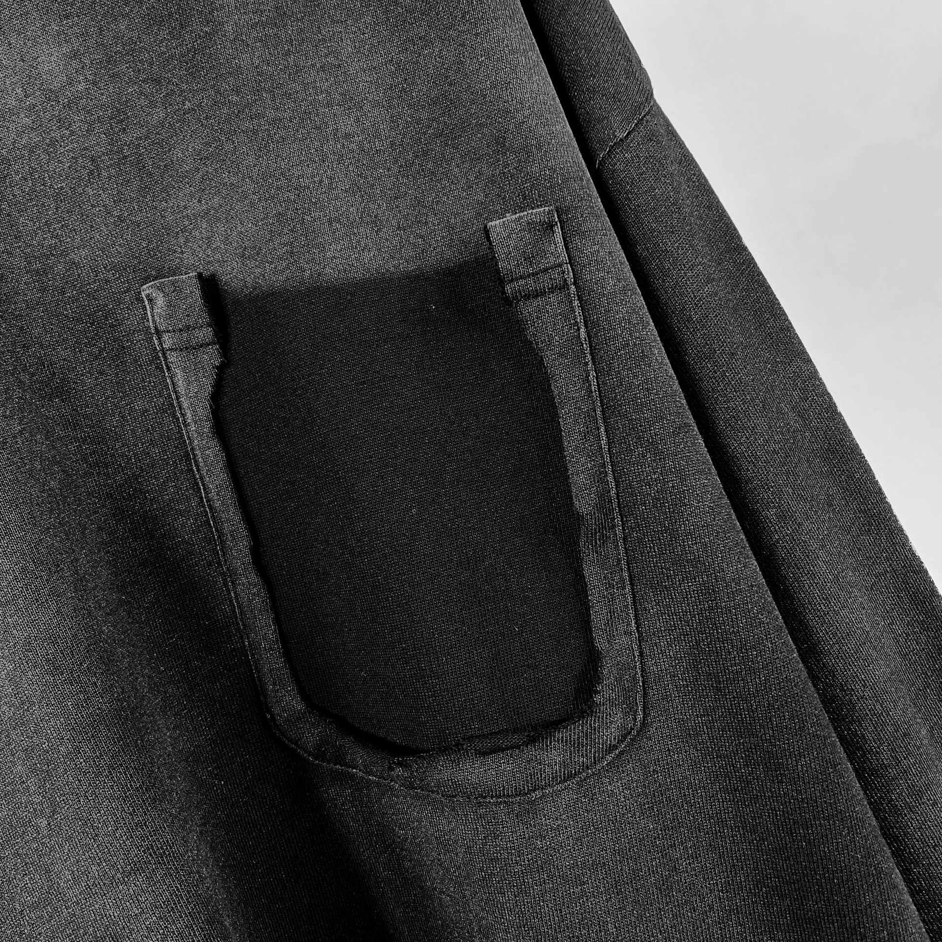 Gradient Cotton Men's Sweatshirt Washed Wasteland Style Top_voghion.com