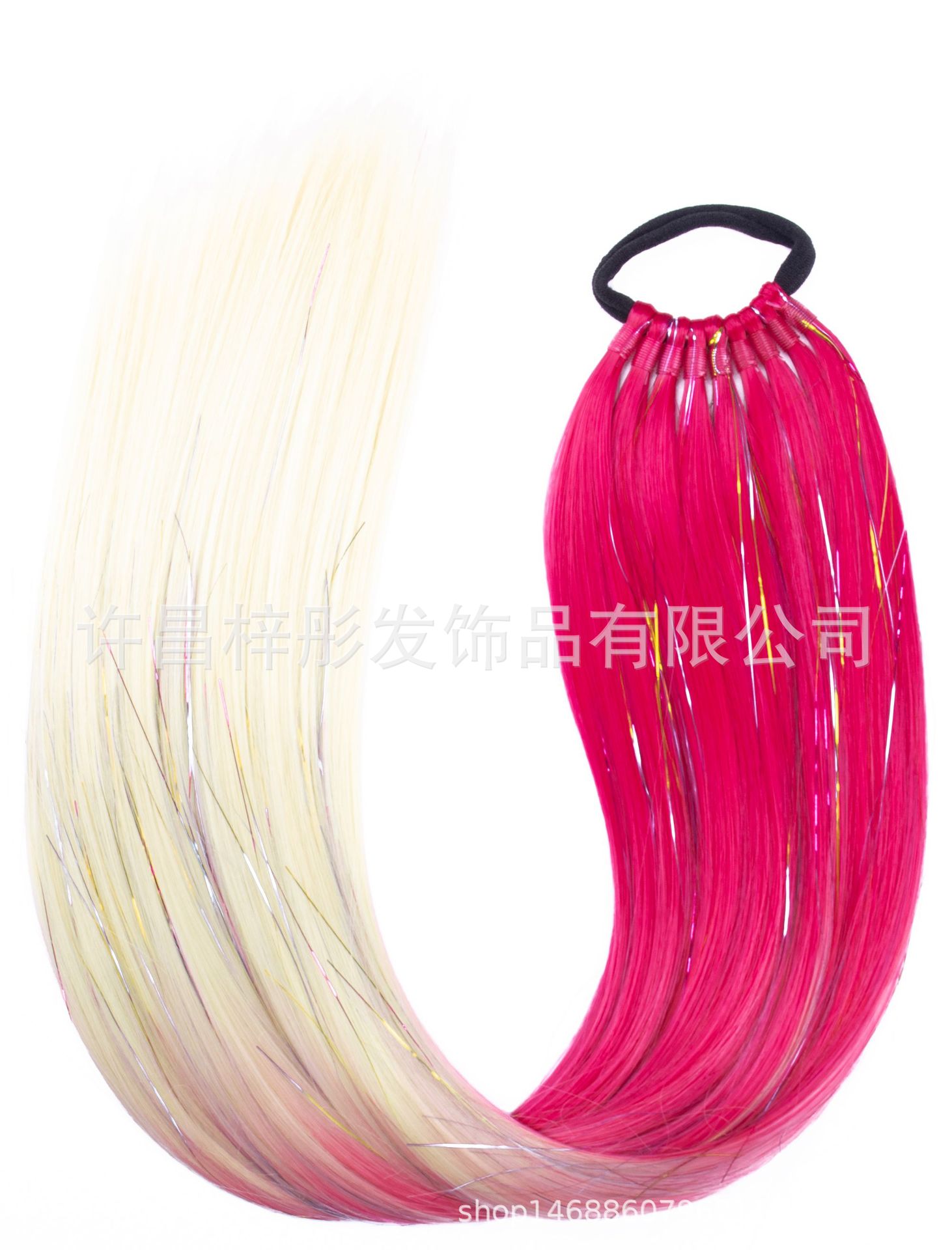 Moda EZ trenza color láser largo caballo cabello peluca color trenza sucia tendencia 9 caballo de oro y plata