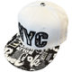 Hat Men's Flat Hat American Fashion Spring and Summer Black and White Board Hat Hip-hop Hat Women's Couple Baseball Cap Autumn