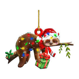 跨境新品平面圣诞树的装饰小猫和狗的小象的装饰亚力克利克的礼服