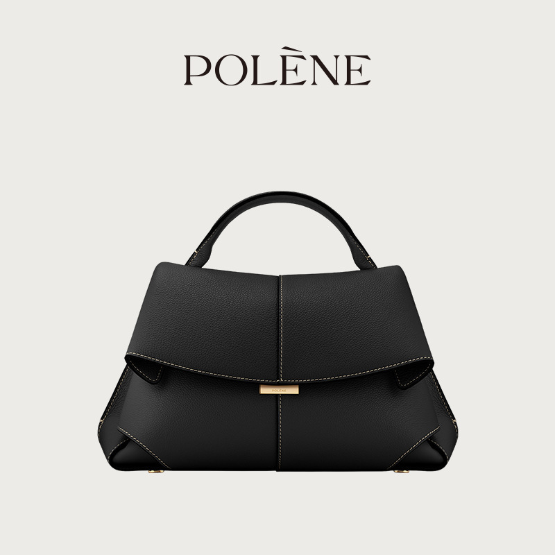 【売れ筋】POLENE スマイルバッグ ニッチデザイン 高級本革 レディースバッグ おしゃれ プリーツ ショルダーハンドバッグ|undefined