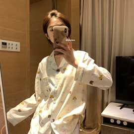 Metwo笨笨熊睡衣bear5908#棉纱质感太可爱了叭舒适亲肤睡衣女