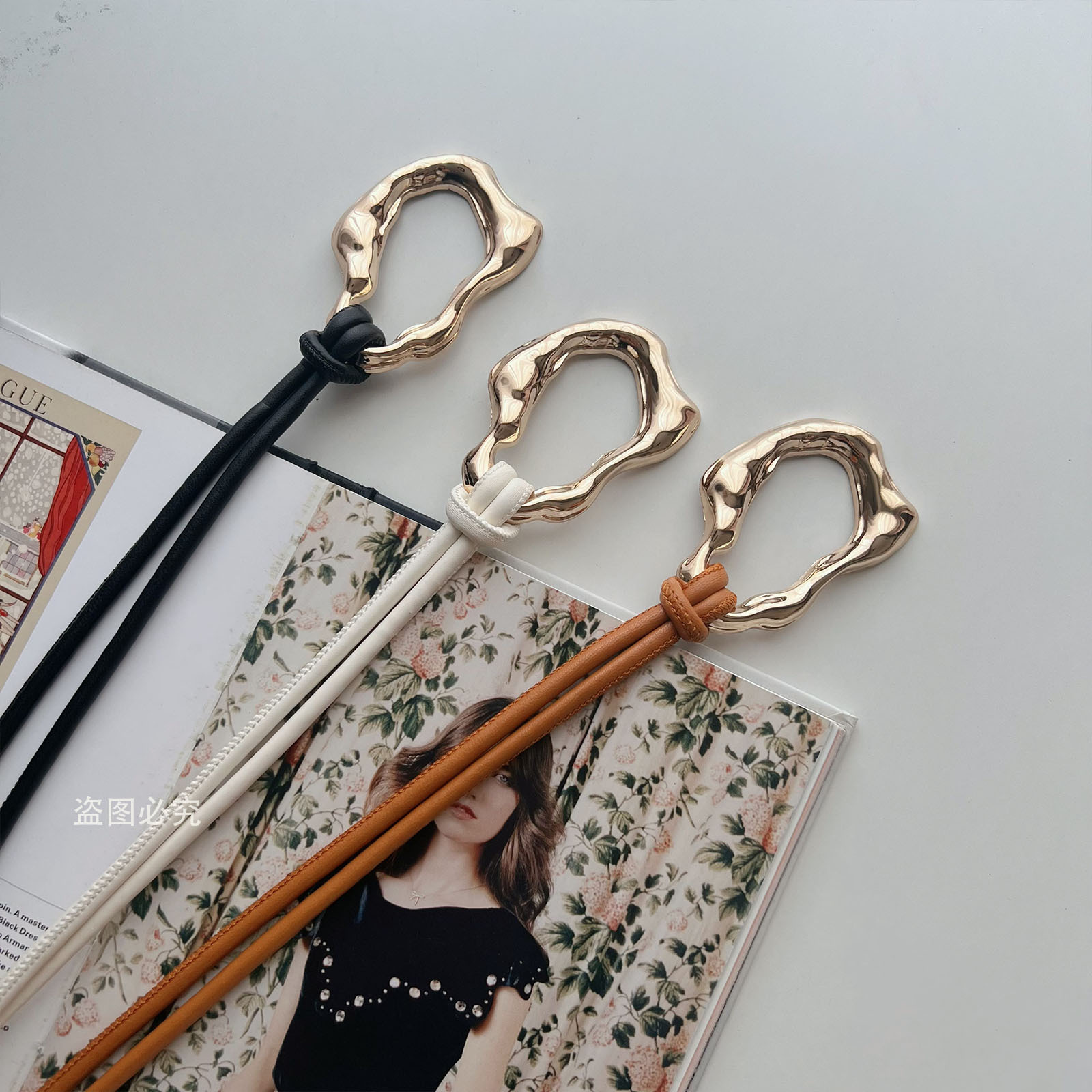 Nuevo cuerdas de cintura de cuero suave para mujeres cadena de cintura retro nicho de diseño decoración cinturón simple cinturón largo con falda abrigo cinturón