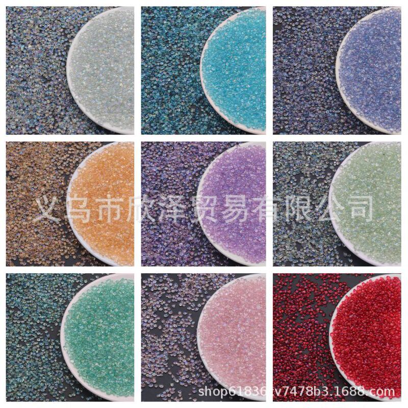 450g Ab Stained Glass Pebbles Oval Stone DIY Nail Art Jewelry Glue Slime Filling Accessories