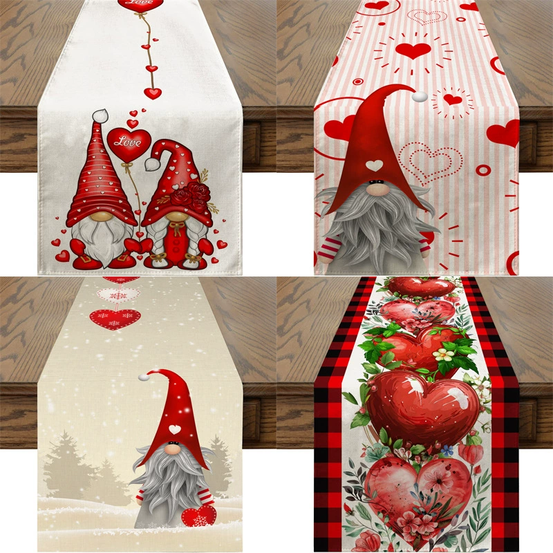 Трансграничные эксклюзивы для нового стола Валентина флаг имитация конопли текстура длинная скатерть Рождественский праздничный стол декоративная ткань