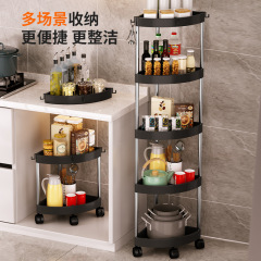廚房置物架廚房收納落地多層放鍋廚房用品收納架轉角百貨大全貨源