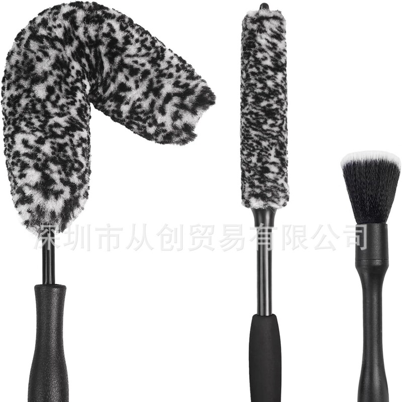 3PCS wheel brush kit to clean wheels and tires car detail brush bendable car rim cleaning brush