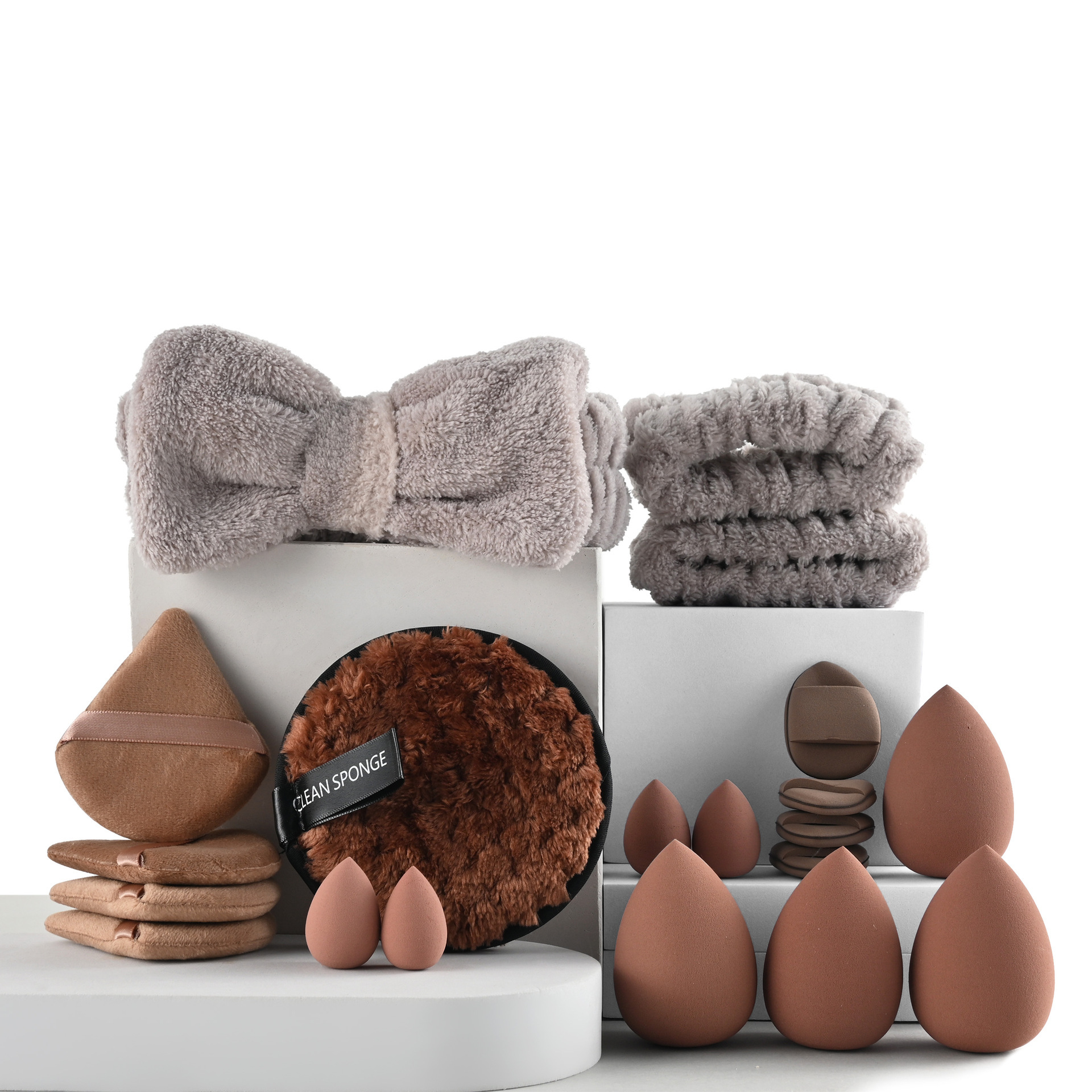 40pc set de herramientas de maquillaje de belleza de venta en caliente transfronteriza, un conjunto completo de 46 pinceles, una gran combinación de lavado de cara, maquillaje en polvo