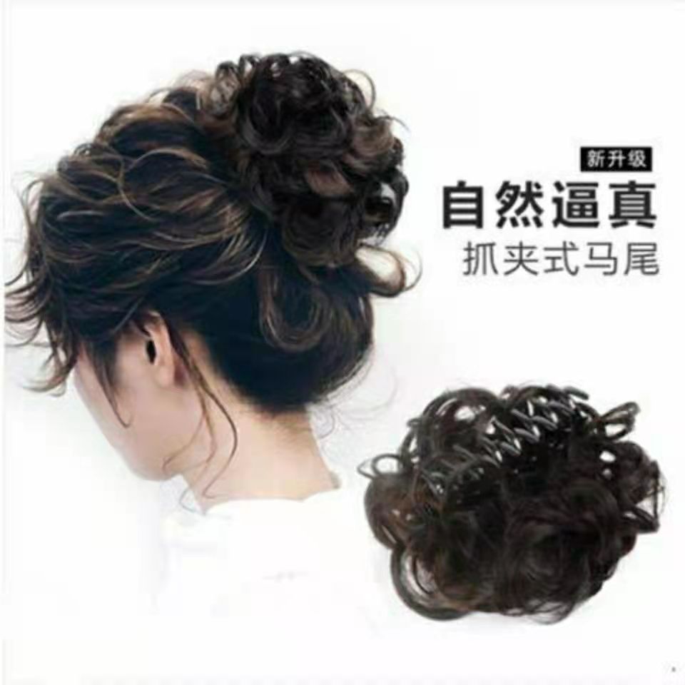 Peluca tocado flor clip de pelo grande updo pelo headwear Pelo Corto hembra espalda Cabeza pelo anillo bolsa de pelo Cola de Caballo clip superior