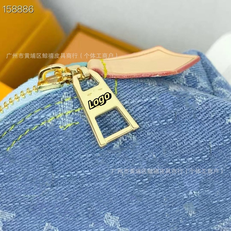 牛仔布化妆包女包贝壳包洗漱包迷你收纳包手拿包外贸时尚高级感|undefined