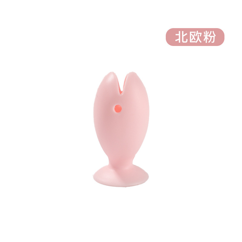 厂家现货供应亚马逊硅胶吸盘牙刷架防尘牙刷收纳架卡通小鱼牙刷架|undefined