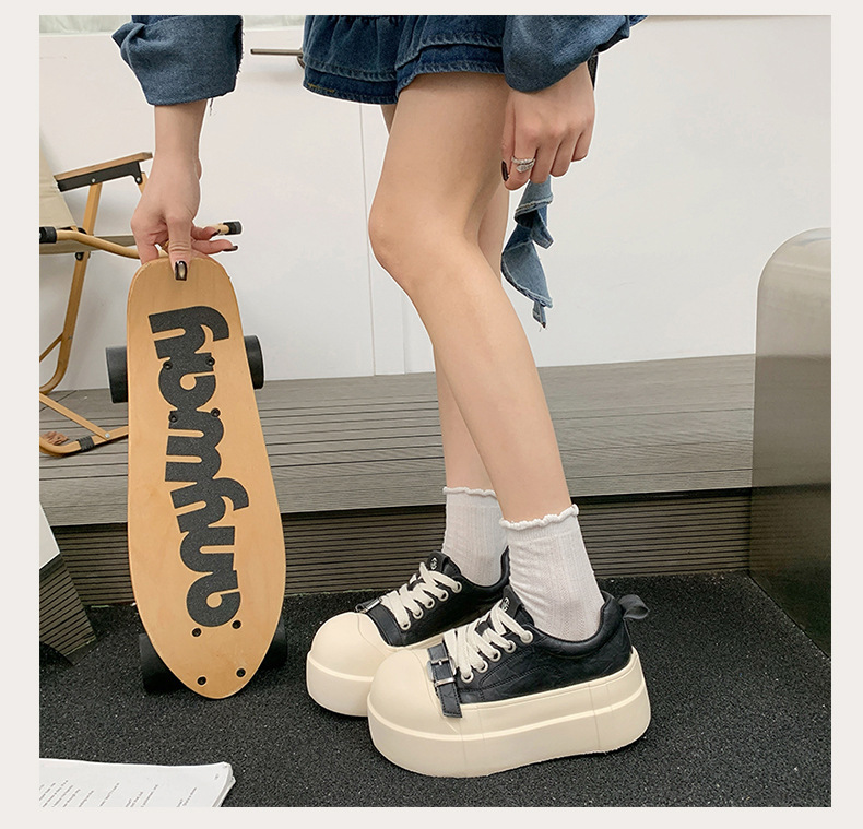 High-end Women's Sneakers With Thick Soles Height Increase, New Spring/autumn Model, Sporty And Casual, Super Popular_vogvips.com