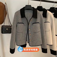 深圳南油秋冬装开衫小香风外套女短款气质通勤风品牌女装批发货源