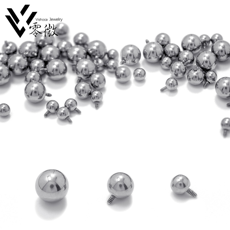 F136 Titanium Ball Outer Tooth Ball Outer Tooth Lip Nail Replacement Ball Adapts to Inner Tooth Rod Personalized Jewelry Accessories