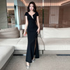 Dingzhu Diagonal Collar Celebrity Nightclub Dress Evening Dress