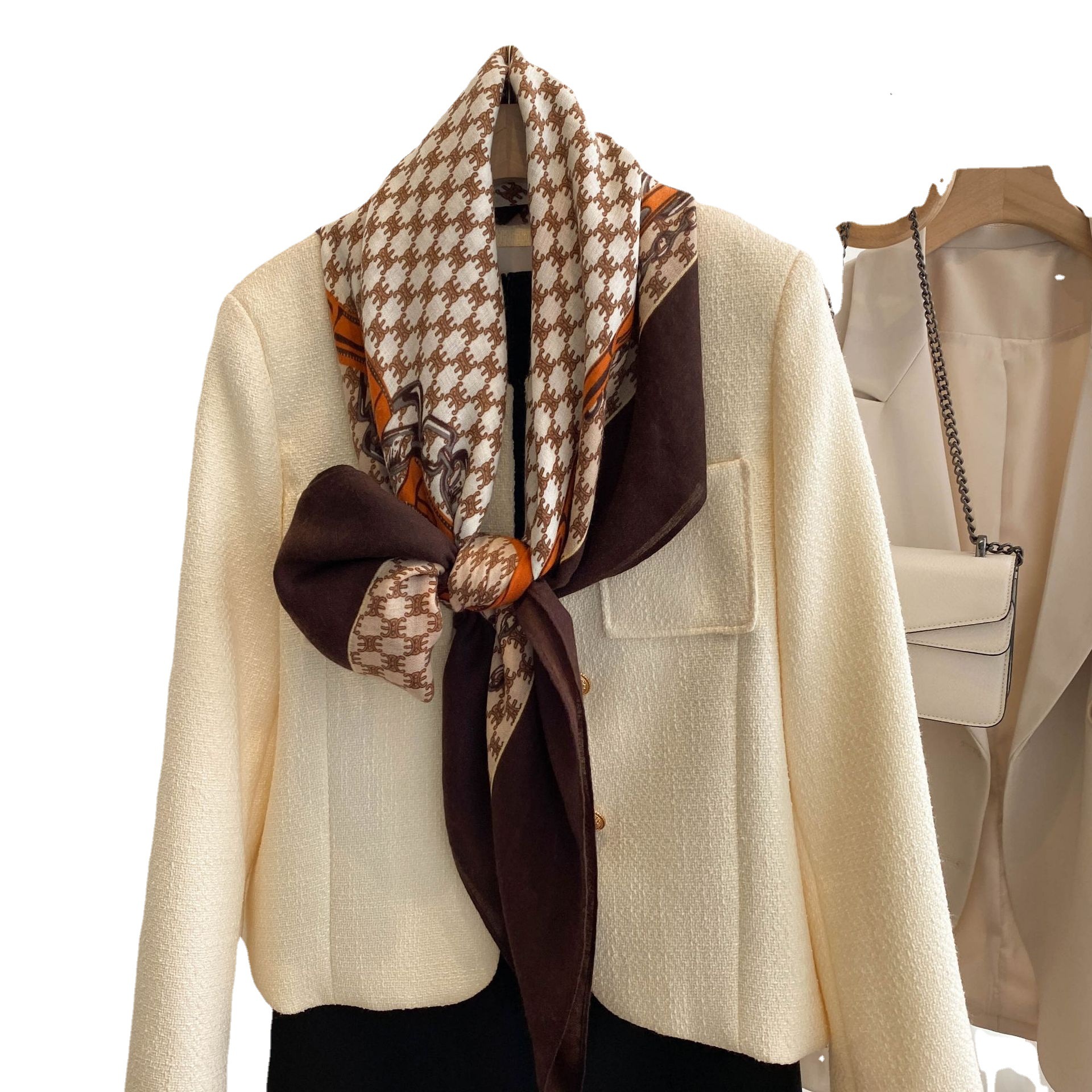 Nuevo estilo europeo y americano 135*135cm bufanda cuadrada grande suave luz algodón y lino sensación bufanda viaje protector solar chal para mujeres