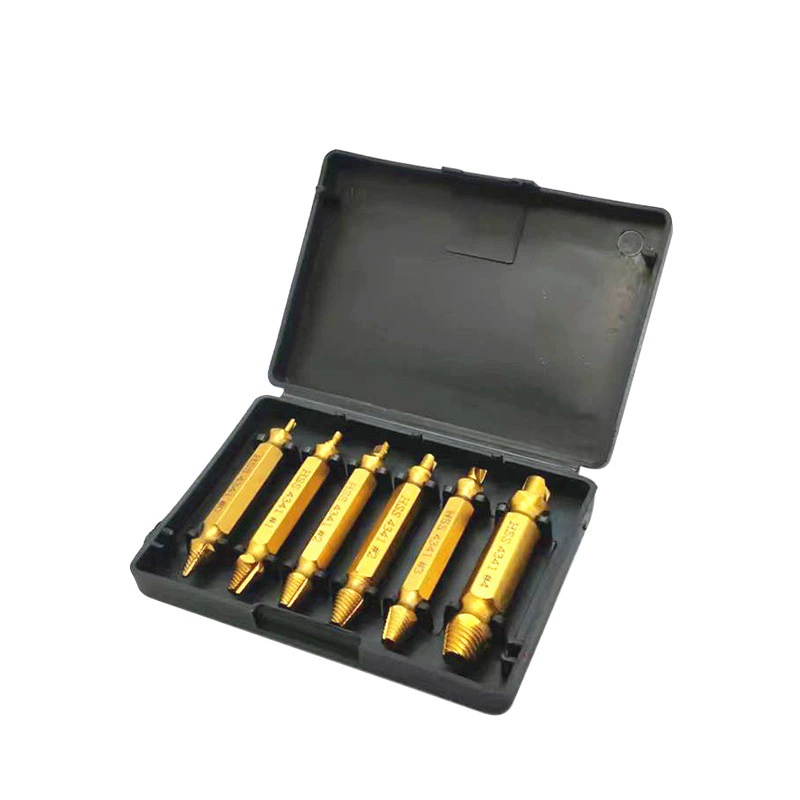 Трансграничный экстрактор винтов с двойной головкой, экстрактор поврежденных винтов, скользящий зуб, сломанная головка, сломанная проволока, набор инструментов для извлечения резьбы