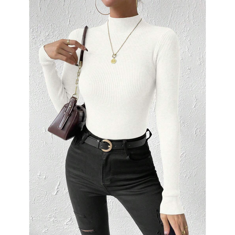 T 26403 Ribbed Knit Slim High-Grade Sweater T 26403 Ribbed Knit Slim High-Grade Sweater