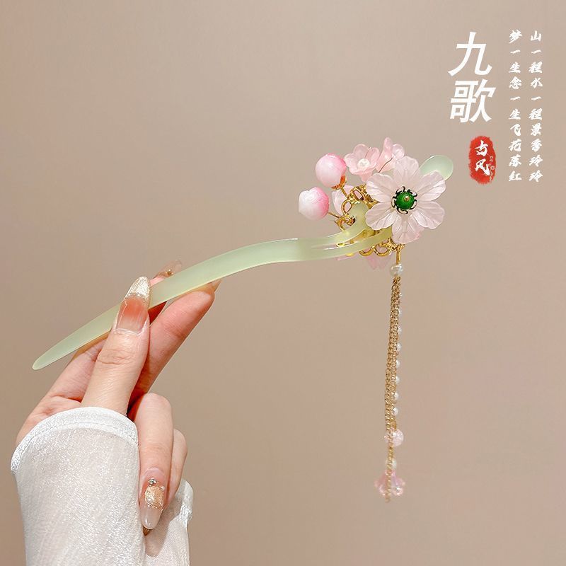 Nuevo estilo chino antiguo clip de cabello para mujeres acristaladas clip de brillo de brillo de alto nivel nuevo estilo chino clip de cabello simple clip